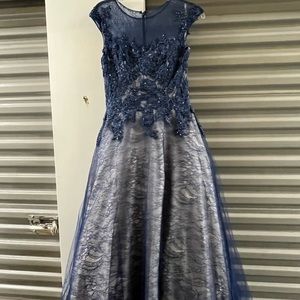 Ballgown blue dress